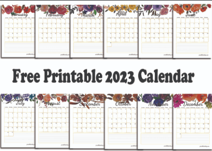 Free Printable:_8xbmdyif10= 2023 Calendar Printable