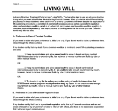 Printable:5s6uydlipco= Living Will Template