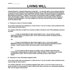 Printable:5s6uydlipco= Living Will Template