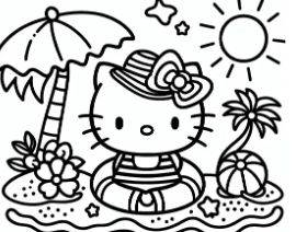 Printable:7qnyucbfek8= Hello Kitty Coloring Page